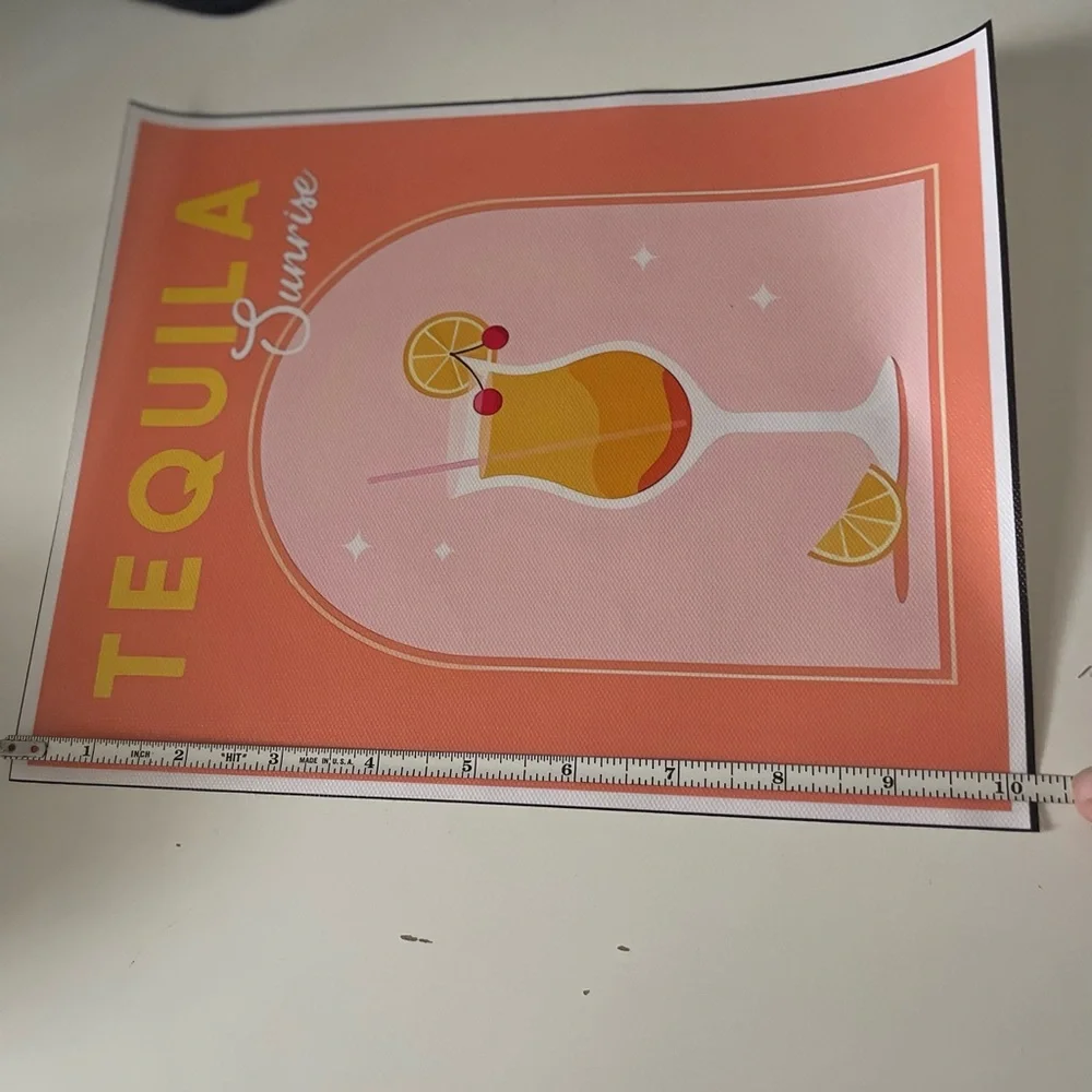 3/$15 Bar Cart Bar Decor Canvas Print Tequila Sunrise